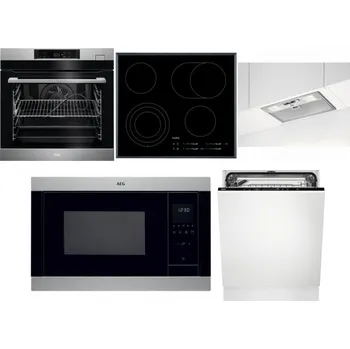 Set domácích spotřebičů AEG BSK782380M + AEG Mastery DirectTouch HK654070FB + AEG DGB3523S + AEG Mastery MSB2547D-M + AEG FSK73607Z