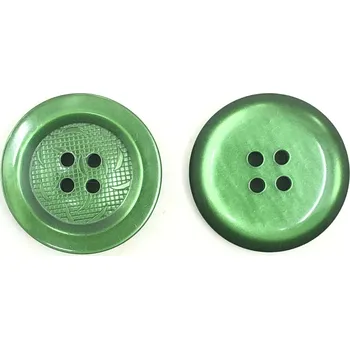 Knoflík GOM124, Knoflík, 25mm, smaragdový, se vzorem, 1ks