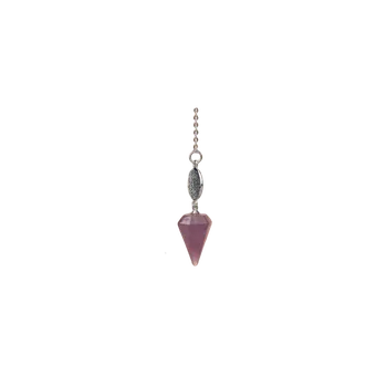 Náhrdelník Kyvadlo - Ametyst s květem života (malé)