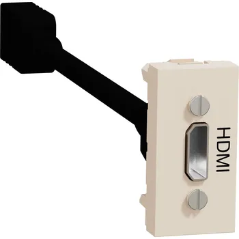 Elektrická zásuvka konektor hDMI (předzapojený), 1M, Béž Unica NU343044