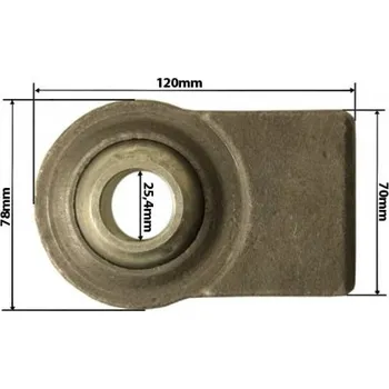 Tažné zařízení Koncový spoj svařovací ucho prům. Vnitřní průměr 25,4 mm MZR 23522