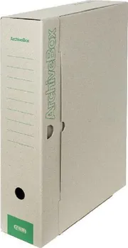 Archivační box EMBA Archivační box přírodní/zelený potisk