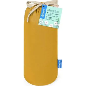 Chránič matrace Velfont Respira nepropustné prostěradlo 90x200 cm - hořčicová