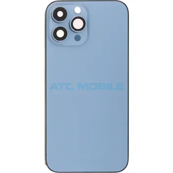 Náhradní kryt pro mobilní telefon iPhone 13 Pro Max zadní kryt (sklo) s logem, rámem modrý včetně držáku SIM a tlačítek, EU verze (OEM a zpět 68 Kč s ATC Clubem