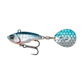 Umělá nástraha Savage Gear nástraha Fat Tail Spin Sinking Blue Silver 5,5 cm 6,5 g