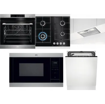 Set domácích spotřebičů AEG BSK782380M + AEG Mastery SpeedBurner HKB64420NB + AEG DGB3523S + AEG Mastery MSB2547D-M + AEG FSK73607Z