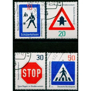 Poštovní známka (1971) MiNr. 665 - 668 - O - Německo - Nové dopravní předpisy I. (1)
