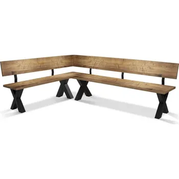 Sedací souprava Rohová lavice z masivu 167x224 cm ATLANTA vintage