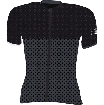 cyklistický dres dres FORCE POINTS, krátký rukáv, černý L