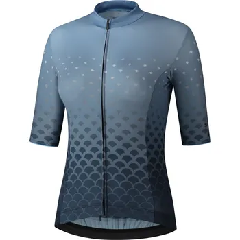 Cyklistické oblečení SHIMANO YURI dres s krátkým rukávem, dámský, aqua blue, M
