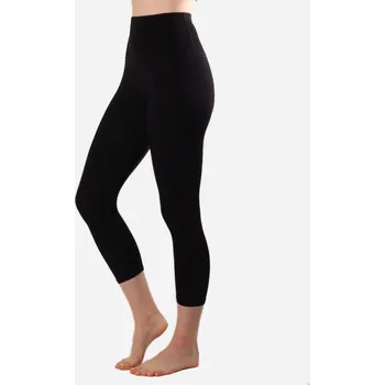 Tříčtvrteční bambusové legíny na jógu Sita Black - S