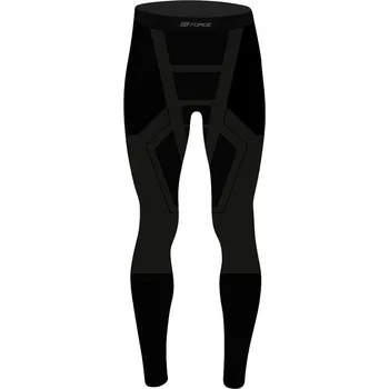 Pánské termo spodní prádlo kalhoty funkční FORCE GRIM, černé M-L