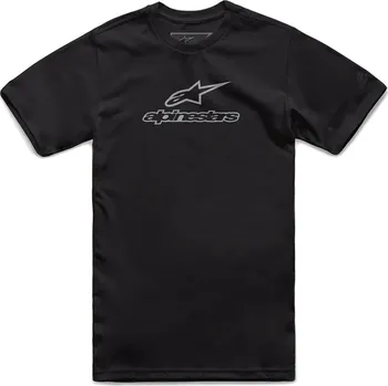 Pánské tričko Triko - ALPINESTARS Woodmark Combo Tee - Black / Grey M