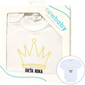 Kojenecký body Body s potiskem New Baby Dieťa roka 2023 - darčekové balenie, vel. 50