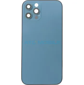 Náhradní kryt pro mobilní telefon iPhone 12 Pro zadní kryt (sklo) s logem, rámem modrý včetně držáku SIM a tlačítek, EU verze (OEM) + a zpět 78 Kč s ATC Clubem