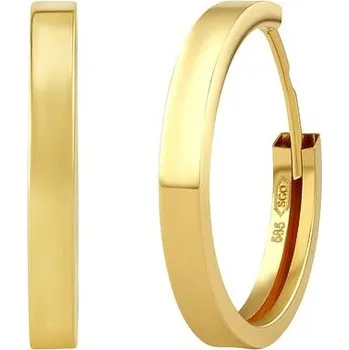 Náušnice Zlaté náušnice kruhy Disani leštěné ze žlutého zlata - 17 mm LFG0080EGY