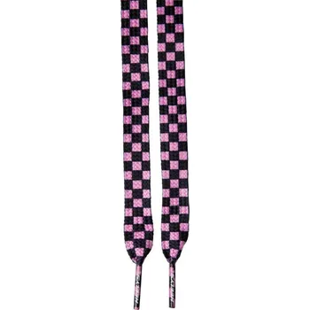 Kolečkové brusle Heelys - Laces Bliss Check - Black/Pink - tkaničky 130 cm