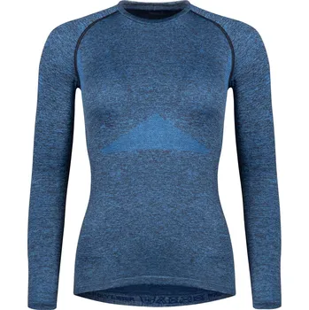 Cyklistické oblečení FORCE triko funkční F SOFT LADY dl. rukáv, modré XS-S