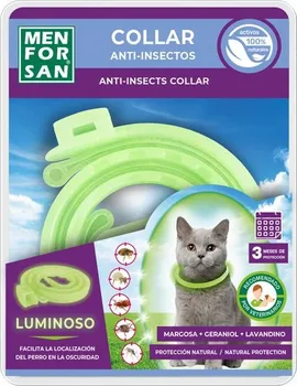 Antiparazitikum pro kočku Menforsan Luminiscenční antiparazitní obojek pro kočky 33 cm