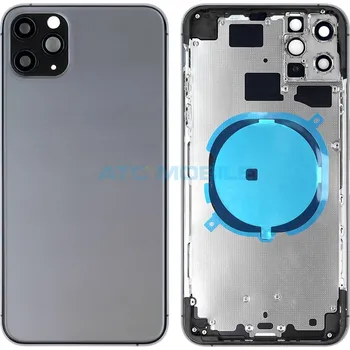 Náhradní díl pro mobilní telefon iPhone 11 Pro Max zadní kryt (sklo) s logem, rámem černý včetně držáku SIM a tlačítek, EU verze a zpět 69 Kč s ATC Clubem