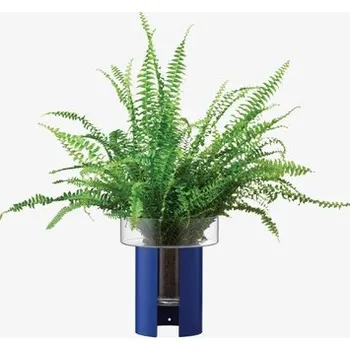 Květináč Terrazza květináč, v. 22 cm, Ø19 cm, čirá/kobaltově modrá - LSA international