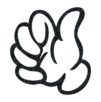 Samolepící dekorace SAMOLEPKA Ruka 002 levá palec nahoru (85 - Ultra Metalic černá) NA AUTO, NÁLEPKA, FÓLIE, POLEP, TUNING, VLASTNÍ TEXT, TISK, AUTOSAMOLEPKY.cz, POLEPY, OBRÁZEK, LOGO, SAMOLEPKY