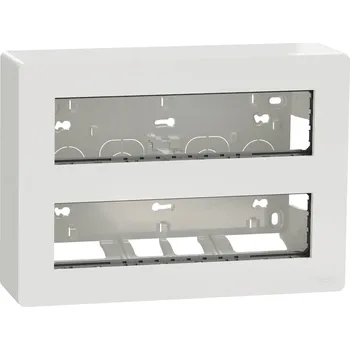 vypínač jednotka centrální 2x10 modulů povrchová, Bílá Antibakteriální Unica System+ NU121020