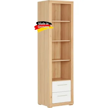 Knihovna Regál jádrový BUK masiv/bílá matná MDF - BERLIN BERLIN-V01-1B