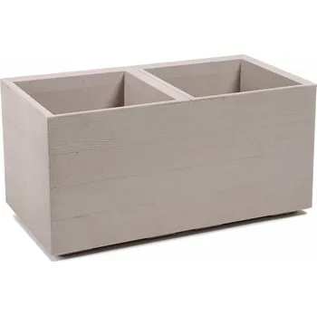 Květináč Plastový květináč Karo eco coffee deska 800x400x400 mm, latte (136248 007 LA892 KARO latte 800x400x400 ECO)