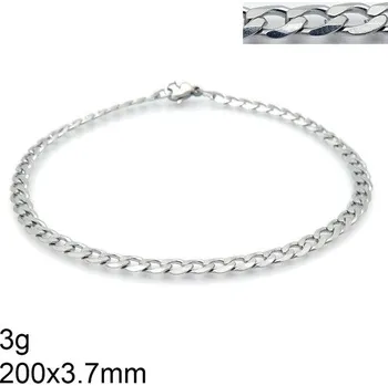 Náramek Ocelový náramek - Curb - 200 x 3.7 mm