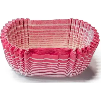 Jednorázové nádobí Košíček papírový oválný 40x20, v.20mm (tmavá růžová) 1000 ks/bal