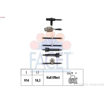 Přislušenství brzdového systému Snímač, počet otáček kol FACET 21.0244