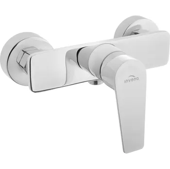 Vodovodní baterie Invena Dokos, nástěnná sprchová baterie, bílá-chromová, INV-BN-19-002-V
