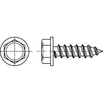 Šroub PROFISTYL DIN 6928C šroub do plechu se šestihrannou hlavou a límcem (ostrá špička) pozink Varianta: DIN 6928C šsamořezný šroub se šestihrannou hlavou s nákružkem ZnB 4,8x16