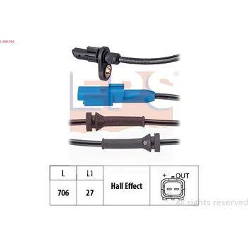 Přislušenství brzdového systému Snímač, počet otáček kol EPS 1.960.194