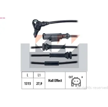 Přislušenství brzdového systému Snímač, počet otáček kol KW 460 168