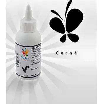 Potravinářské barvivo Gelová barva, černá 100 g/lahvička