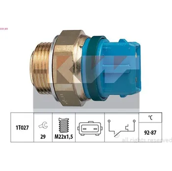 Klimatizace automobilu Teplotní spínač, větrák chladiče KW 550 201