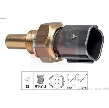 Čidlo automobilu Snímač, teplota chladiva EPS 1.830.316