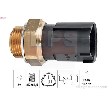 Klimatizace automobilu Teplotní spínač, větrák chladiče EPS 1.850.690