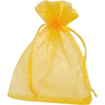 Dárková taška Dárkový sáček organzový BEAUTY ORGANDY žlutý 15 x 20cm (Dárkový sáček organzový, průsvitný, se zatahovací šňůrkou)