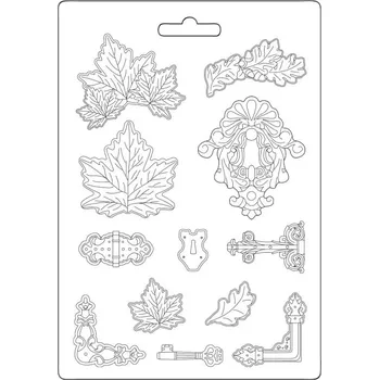 Forma na odlévání Stamperia Forma na odlévání A4 - listy a zámky