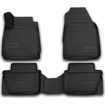 autokoberec Gumové koberečky Ford Fiesta 2011-2017 - Novline 28 mm okraj černá - 3D.16.58.210k