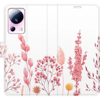 Pouzdro na mobilní telefon Flipové pouzdro iSaprio - Pink Flowers 03 - Xiaomi 13 Lite
