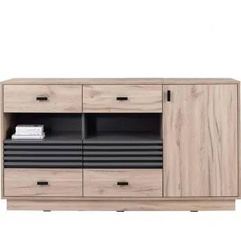 Komoda ALLMO | komoda AL08 | 155 cm | dub estana/antracit