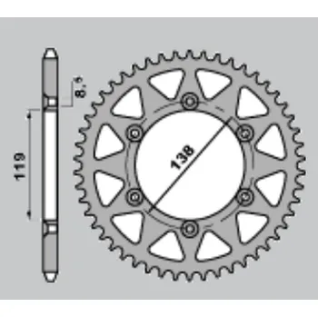 Řetězová sada pro motocykl CHT rozeta hliníková T7075 (ergal) 213 48 HUSABERG FE 400/ FE 600 96-99 (JTR1950.48) (řetěz 520) barva stříbrná (CHT rozeta hliníková T7075 (ergal) 213 48 HUSABERG FE 400/ FE 600 96-99 (JTR1950.48) (řetěz 520) barva stříbrná)