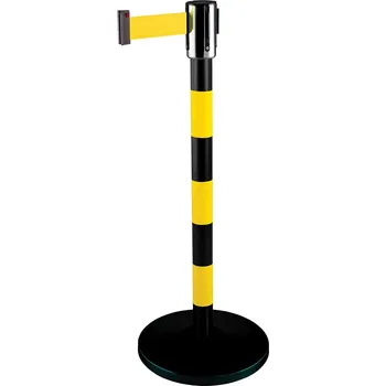 Plotový sloupek Zahrazovací sloupek 4,5 m, žlutá / černá – žlutá, PROFI