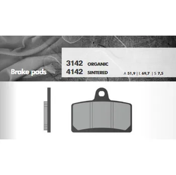 Brzdová destička BRENTA brzdové destičky KH399 sintrované barva zlatá (FT 4142) (BRENTA brzdové destičky KH399 sintrované barva zlatá (FT 4142))