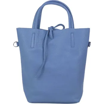 Kabelka mini shopper,kůže 1087 Itálie barva: modrá jeans