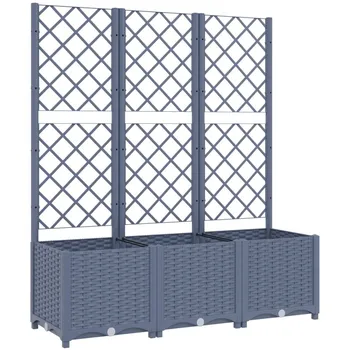 Truhlík Zahradní truhlík s treláží 120 x 40 x 136 cm